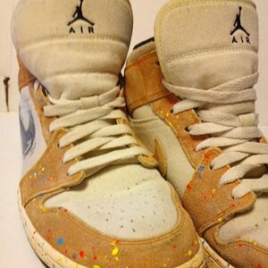 Air Jordan 1 Mid SE Brush Stroke DA8005 100 Mens Size 10.5